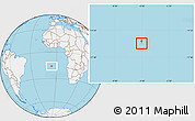 Gray Location Map of Saint Helena, lighten, land only