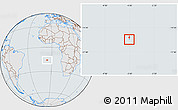 Gray Location Map of Saint Helena, lighten, semi-desaturated