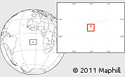 Physical Location Map of Saint Helena, blank outside