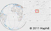 Political Location Map of Saint Helena, lighten, desaturated
