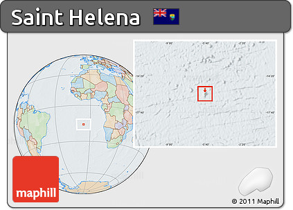 Political Location Map of Saint Helena, lighten