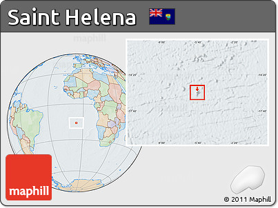 Political Location Map of Saint Helena, lighten