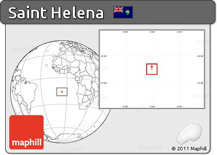 Savanna Style Location Map of Saint Helena, blank outside