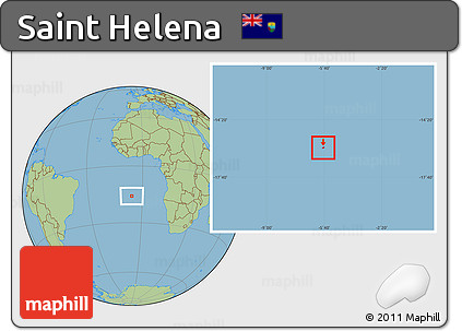 Savanna Style Location Map of Saint Helena