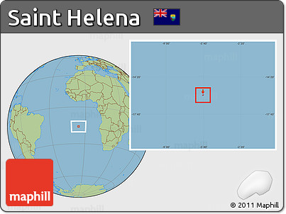 Savanna Style Location Map of Saint Helena