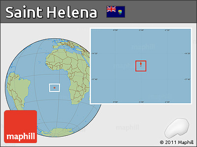 Savanna Style Location Map of Saint Helena