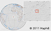 Savanna Style Location Map of Saint Helena, lighten, desaturated, hill shading