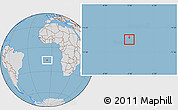 Savanna Style Location Map of Saint Helena, lighten, desaturated, land only