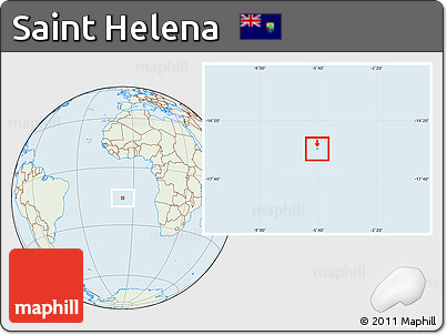 Savanna Style Location Map of Saint Helena, lighten