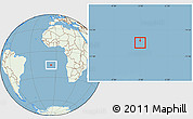 Savanna Style Location Map of Saint Helena, lighten, land only