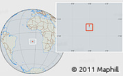Savanna Style Location Map of Saint Helena, lighten, semi-desaturated