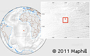 Shaded Relief Location Map of Saint Helena, lighten, desaturated
