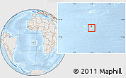 Shaded Relief Location Map of Saint Helena, lighten