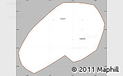 Gray Simple Map of Saint Helena, cropped outside
