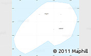 Gray Simple Map of Saint Helena, single color outside