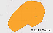 Political Simple Map of Saint Helena, cropped outside
