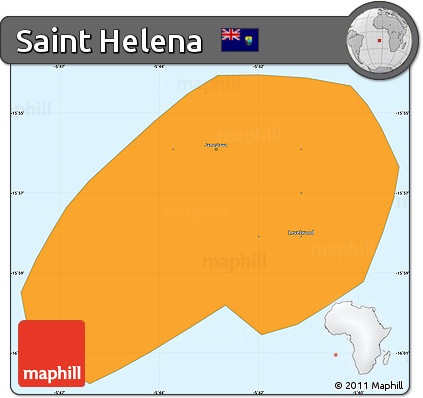 Political Simple Map of Saint Helena