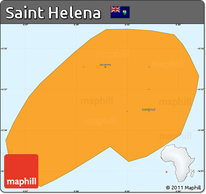 Political Simple Map of Saint Helena