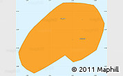 Political Simple Map of Saint Helena, single color outside, borders and labels