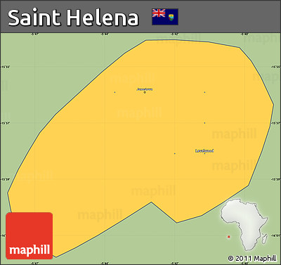 Savanna Style Simple Map of Saint Helena, cropped outside