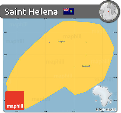 Savanna Style Simple Map of Saint Helena