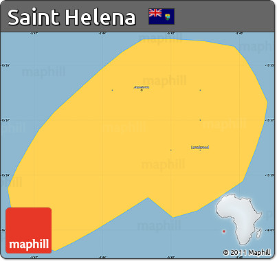 Savanna Style Simple Map of Saint Helena