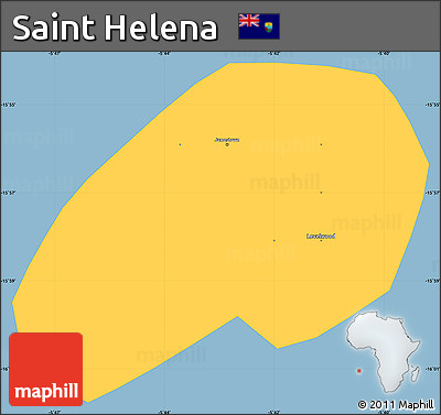 Savanna Style Simple Map of Saint Helena