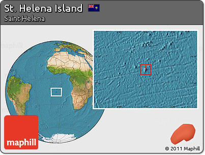 Satellite Location Map of St. Helena Island