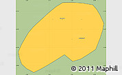 Savanna Style Simple Map of St. Helena Island, cropped outside