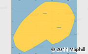 Savanna Style Simple Map of St. Helena Island, single color outside