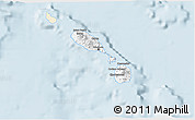 Classic Style 3D Map of Saint Kitts and Nevis, single color outside