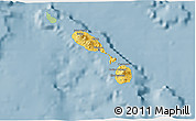 Savanna Style 3D Map of Saint Kitts and Nevis, single color outside