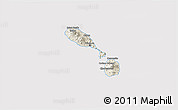 Shaded Relief 3D Map of Saint Kitts and Nevis, cropped outside