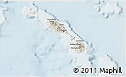 Shaded Relief 3D Map of Saint Kitts and Nevis, lighten