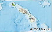 Shaded Relief 3D Map of Saint Kitts and Nevis, physical outside