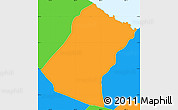 Political Simple Map of Christ Church Nichola Town