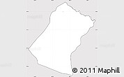 Silver Style Simple Map of Christ Church Nichola Town, cropped outside
