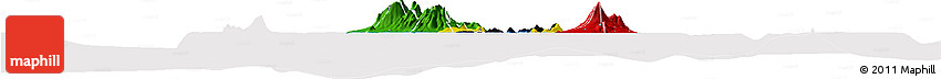 Flag Horizon Map of Saint Kitts and Nevis, flag centered Flag Horizon Map of Saint Kitts and Nevis, flag centered