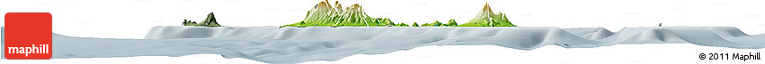 Physical Horizon Map of Saint Kitts and Nevis, semi-desaturated Physical Horizon Map of Saint Kitts and Nevis, semi-desaturated