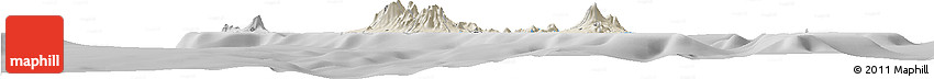 Shaded Relief Horizon Map of Saint Kitts and Nevis, desaturated Shaded Relief Horizon Map of Saint Kitts and Nevis, desaturated