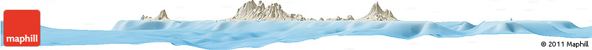 Shaded Relief Horizon Map of Saint Kitts and Nevis