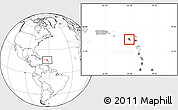 Blank Location Map of Saint Kitts and Nevis, highlighted continent