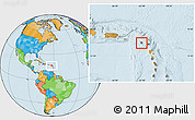 Blank Location Map of Saint Kitts and Nevis, political outside