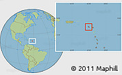 Flag Location Map of Saint Kitts and Nevis, savanna style outside