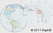 Political Location Map of Saint Kitts and Nevis, lighten