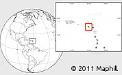 Savanna Style Location Map of Saint Kitts and Nevis, blank outside