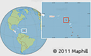 Savanna Style Location Map of Saint Kitts and Nevis, highlighted continent