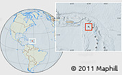 Savanna Style Location Map of Saint Kitts and Nevis, lighten, hill shading