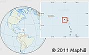 Savanna Style Location Map of Saint Kitts and Nevis, lighten