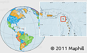 Savanna Style Location Map of Saint Kitts and Nevis, political outside